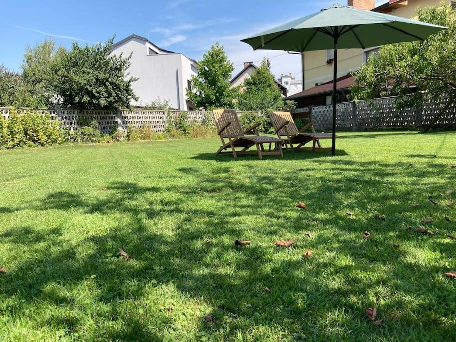 Huge Bbq Garden, Spacious Flat, Ac, Free Parking 4 Ljubljana Exterior foto